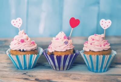 Cupcakes in blue