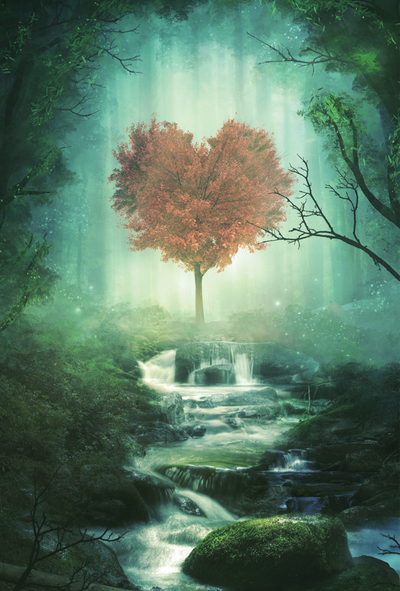 Heart-shaped tree