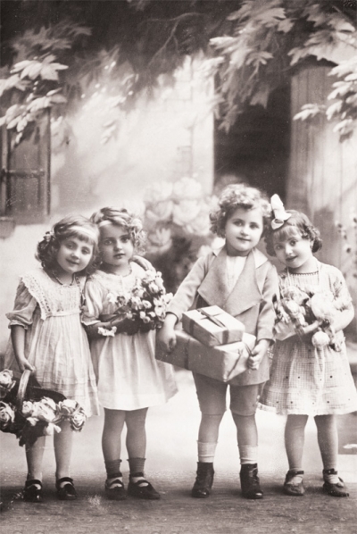 Children with packages