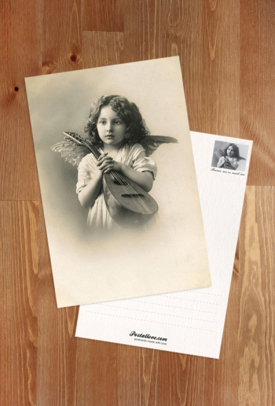 Putto with mandolin