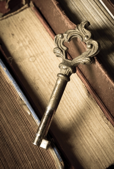 Key and old books