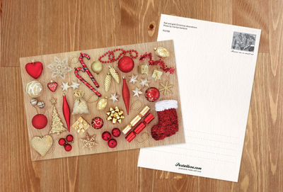 Red and gold Christmas decorations 