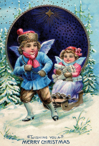 Children on a sled