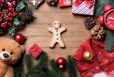 Gingerbread man & teddy bear