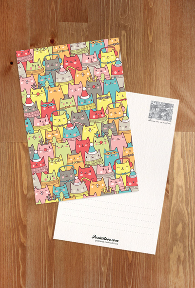 Christmas colorful cats