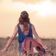 Girl with a guitar